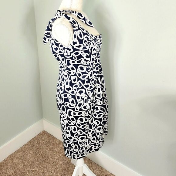 Jones NY Women’s Sleeveless One Shoulder Tie Side Zipper Closure Dress Size 6 - Picture 3 of 8